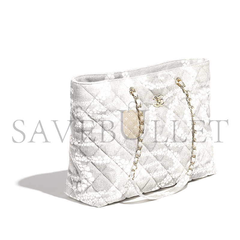 CHANEL SHOPPING BAG PRINTED DENIM AS5429 (37*28.5*13cm)